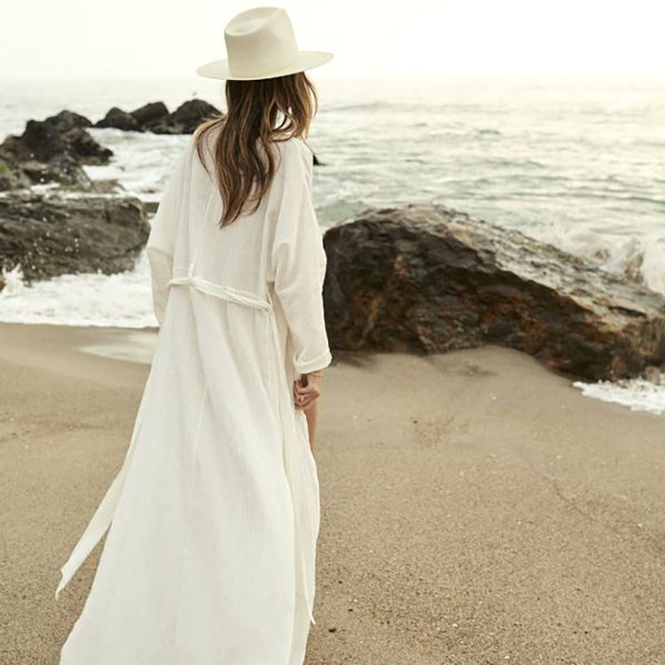 “Coral Kiss” Kimono Beach Cover Up (one size)