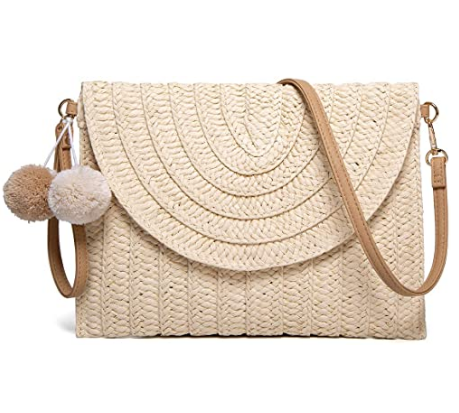Handwoven Straw Crossbody Bag