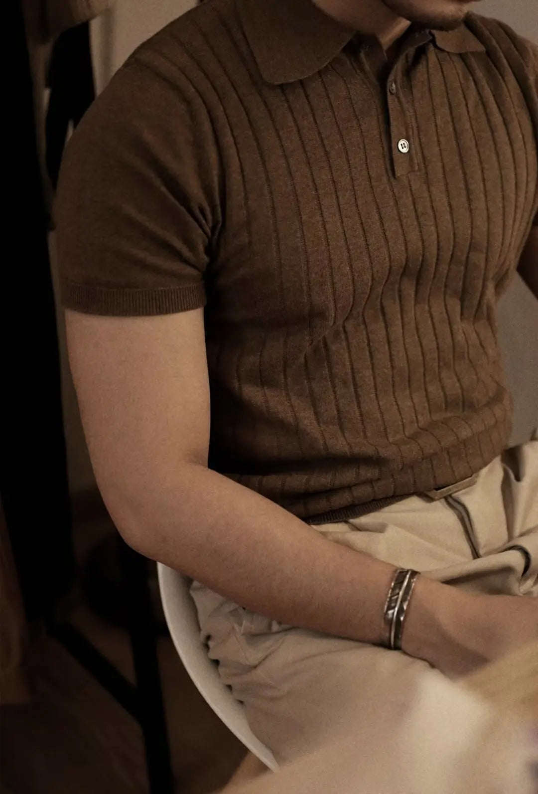 Men’s Retro Knit Polo Shirt