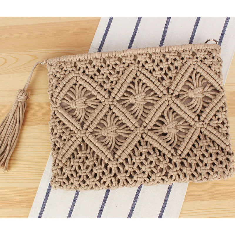 Woven Straw Clutch