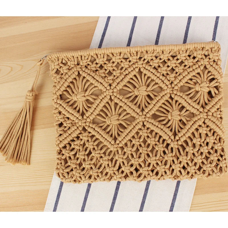 Woven Straw Clutch
