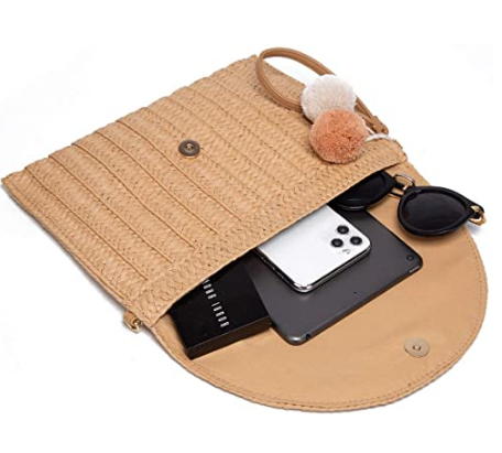 Handwoven Straw Crossbody Bag