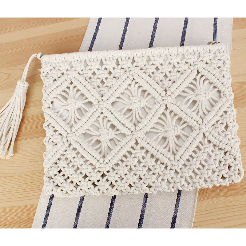 Woven Straw Clutch