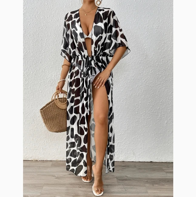 “Sunkissed Flow” Kimono Beach Cover Up