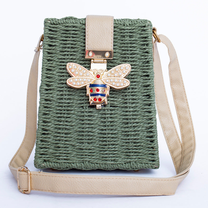 Handmade Square Vintage Bamboo Bag