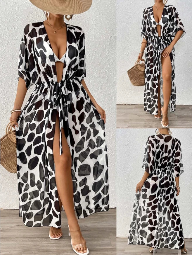 “Sunkissed Flow” Kimono Beach Cover Up