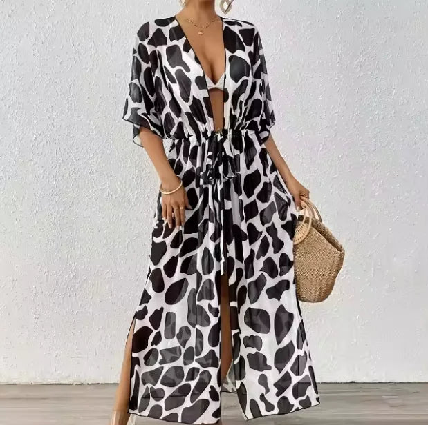 “Sunkissed Flow” Kimono Beach Cover Up