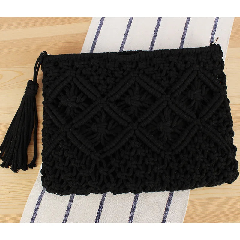 Woven Straw Clutch