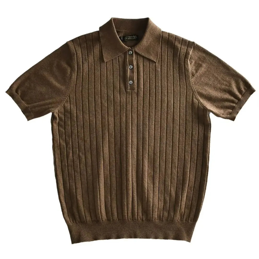 Men’s Retro Knit Polo Shirt