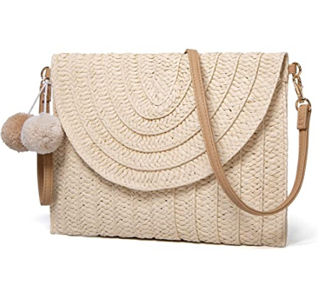 Handwoven Straw Crossbody Bag