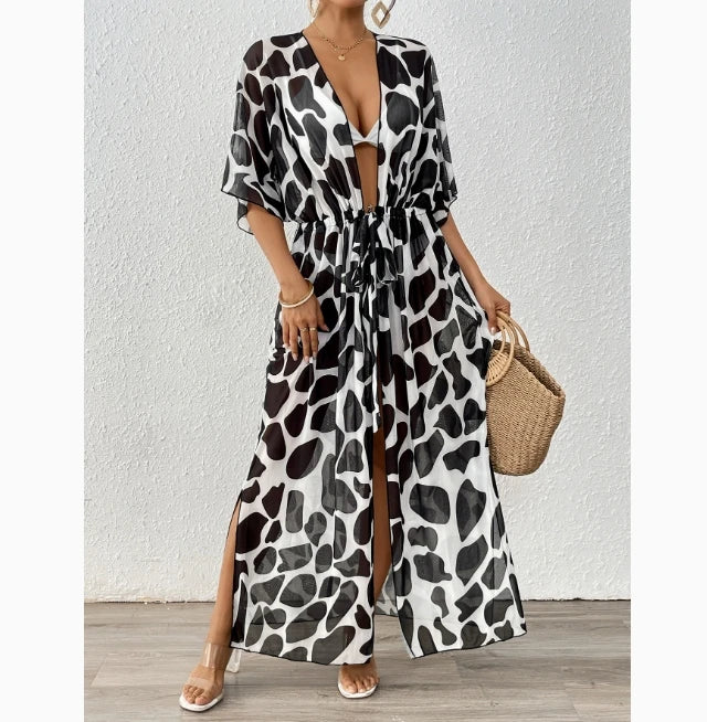 “Sunkissed Flow” Kimono Beach Cover Up