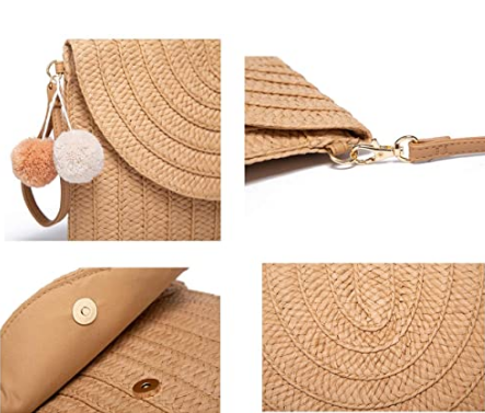 Handwoven Straw Crossbody Bag