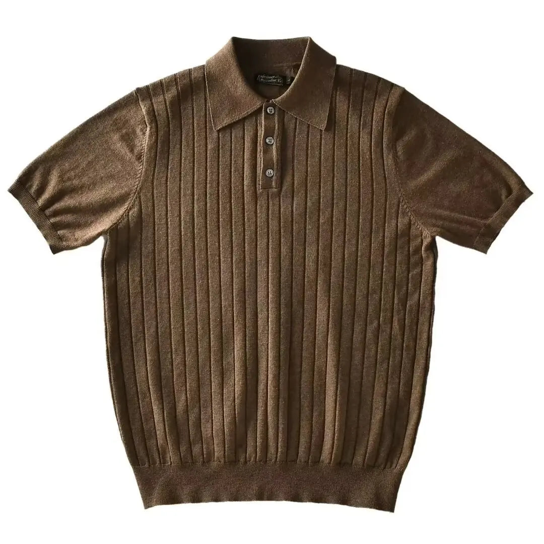 Men’s Retro Knit Polo Shirt