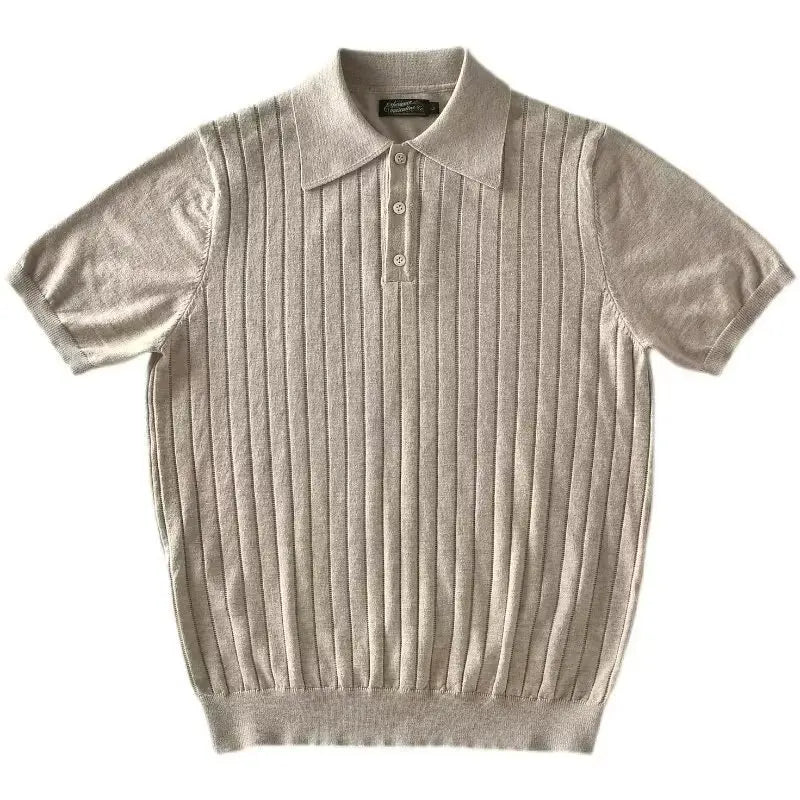 Men’s Retro Knit Polo Shirt
