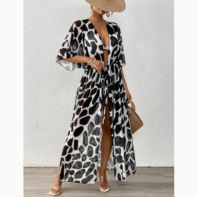 “Sunkissed Flow” Kimono Beach Cover Up